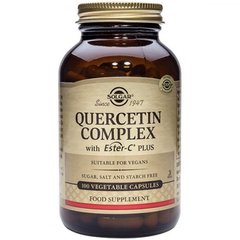 Комплекс с кверцетином и Эстер-С плюс (Solgar, Quercetin Complex, with Ester-C Plus), 100 вегетарианских капсул