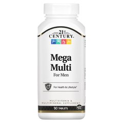 Витаминный комплекс для мужчин (21st Century, Mega Multi for Men, Multivitamin & Multimineral), 90 таблеток