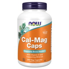Кальций и магний с витамином Д и микроэлементами (Now Foods, Cal-Mag Caps), 240 капсул