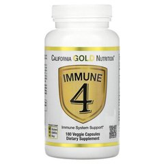 Витамин С,  Д, Цинк и Селен, Иммун 4, Средство для укрепления иммунитета (California Gold Nutrition, Immune 4), 180 вегетарианских капсул