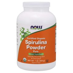 Спирулина Органическая (Now Foods, Certified Organic Spirulina Powder), 454 г