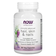 Витамины для кожи, волос и ногтей (Now Foods, Clinically Advanced Hair, Skin & Nails), 90 вегетарианских капсул