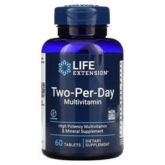 Мультивітаміни Двічі на День (Life Extension, Two-Per-Day), 60 таблеток