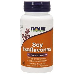 Соєві ізофлавони (Now Foods, Soy Isoflavones), 60 вегетаріанських капсул