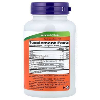 Поддержка простаты (Now Foods, Prostate Support), 90 мягких капсул