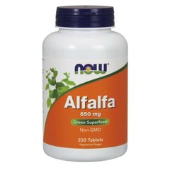Альфальфа (Now Foods, Alfalfa), 650 мг, 250 таблеток