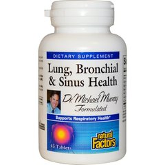 Здоров'я Легенів, Бронхів, Синусів (Natural Factors, Lung, Bronchial & Sinus) 45 таблеток