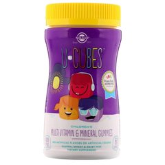 U-Cubes, дитячі мультивітаміни і мінеральні жувальні цукерки, 60 жувальних цукерок