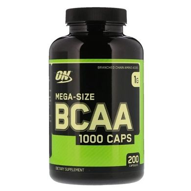 Аминокислоты BCAA (Optimum Nutrition, BCAA), 200 капсул