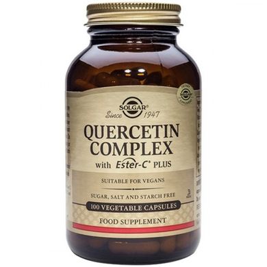 Комплекс с кверцетином и Эстер-С плюс (Solgar, Quercetin Complex, with Ester-C Plus), 100 вегетарианских капсул