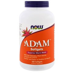 АДАМ, Витамины для мужчин (Now Foods, ADAM, Superior Men's Multi), 180 мягких капсул