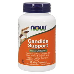 Кандiда Саппорт (Now Foods, Candida Support), 90 вегетаріанських капсул