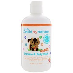 Дитячий шампунь і гель для душу без сліз, персик (Mild By Nature, Tear-Free Baby Shampoo & Body Wash), 380 мл