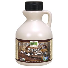 Кленовий Сироп (Now Foods, Maple Syrup, Organic Grade A), 473 мл