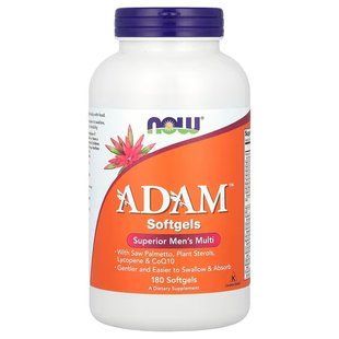 АДАМ, Витамины для мужчин (Now Foods, ADAM, Superior Men's Multi), 180 мягких капсул
