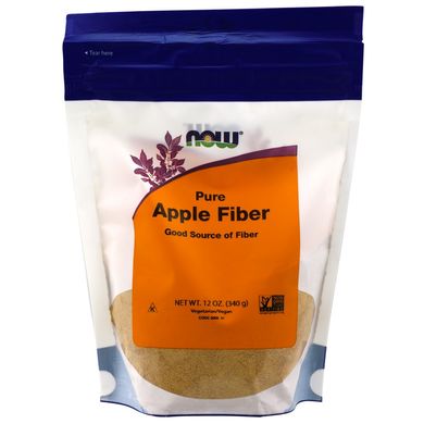 Яблочная клетчатка (Now Foods, Apple Fiber), 340 гр