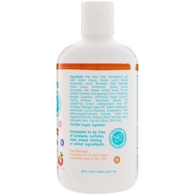 Детский шампунь и гель для душа без слез, персик (Mild By Nature, Tear-Free Baby Shampoo & Body Wash), 380 мл