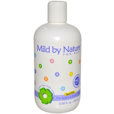Детский шампунь и гель для душа без слез, персик (Mild By Nature, Tear-Free Baby Shampoo & Body Wash), 380 мл