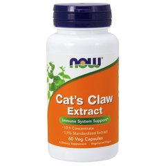 Кошачий коготь экстракт (Now Foods, Cat's Claw Extract), 60 вегетарианских капсул