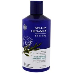 Кондиціонер для густоти волосся, комплексна терапія з біотином (Avalon Organics, Thickening Conditioner, Biotin B-Complex Therapy), 397 г