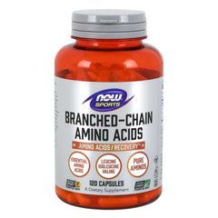 Аминокислоты с разветвленной цепью (Now Foods, Sports, Branched Chain Amino Acids), 120 капсул