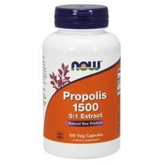 Прополис (Now Foods, Propolis), 1500 мг, 100 вегетарианских капсул