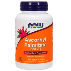 Вітамін С, Аскорбіл пальмітат (Now Foods, Ascorbyl Palmitate), 500 мг, 100 вегетаріанських капсул
