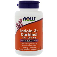 Індол-3-карбінол (Now Foods, Indol-3-carbinol), 60 вегетаріанських капсул