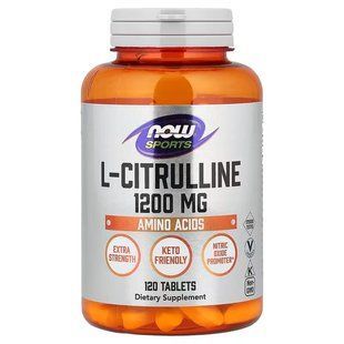 L-цитрулін (Now Foods, L-Citrulline), 1200 мг, 120 таблеток