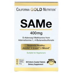 САМЕ (California Gold Nutrition, SAMe), 400 мг, 60 таблеток