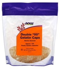 Пустые капсулы "00" (Now Foods, Double "00" Gelatin Caps), 750 капсул (0,7 - 0,9 г)