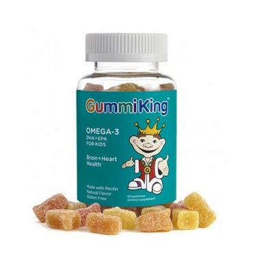 Омега-3 для детей (Gummi King, DHA+EPA Omega-3 Gummi for Kids), 60 желейных конфет