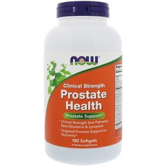 Здоровье простаты, клиническая сила (Now Foods, Clinical Strength Prostate Health), 180 мягких капсул