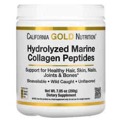 Морський Колаген Гідролізований (California Gold Nutrition, Hydrolyzed Marine Collagen Peptides), 200 г