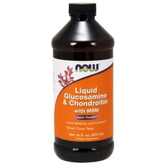 Глюкозамин, Хондроитин, МСМ (Now Foods, Liquid Glucosamine & Chondroitin with MSM), 473 мл
