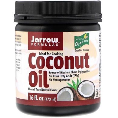 Органическое Кокосовое Масло (Jarrow Formulas, Organic Coconut Oil), 473 г