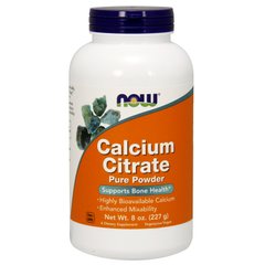 Кальцію цитрат (Now Foods, Calcium Citrate), 100% чистий порошок, 227г