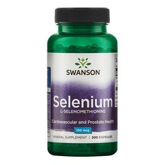 Селен (Swanson, Selenium), 100 мкг, 200 капсул
