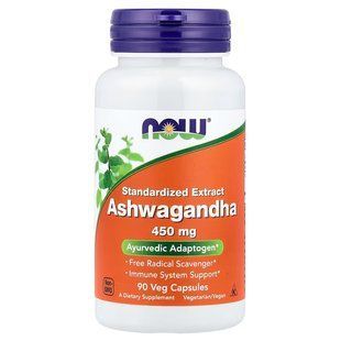Ашваганда (Now Foods, Ashwagandha), 450 мг, 90 вегетаріанських капсул