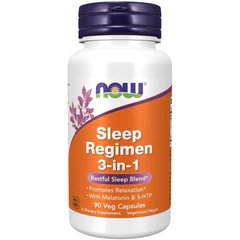 Режим сну 3-в-1 (Now Foods, Sleep Regimen 3-in-1), 90 вегетаріанських капсул