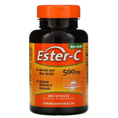 Естер С-500 (American Health, Ester-C), 500 мг, 120 капсул