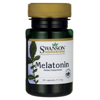 Мелатонін (Swanson, Melatonin), 3 мг, 60 капсул