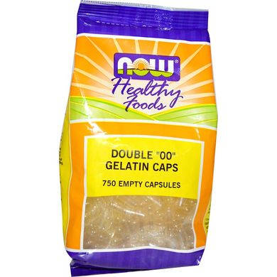 Порожні капсули "00" (Now Foods, Double "00" Gelatin Caps), 750 капсул (0,7 - 0,9 г)