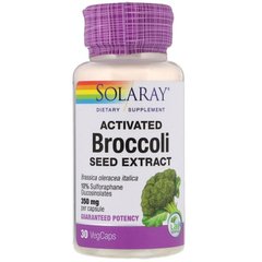 Активований екстракт насіння брокколі (Solaray, Activated Broccoli Seed Extract) 350 мг, 30 вегетаріанських капсул