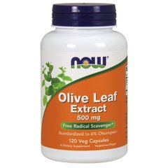 Лист Оливы, Экстракт (Now Foods, Olive Leaf Extract), 500 мг, 60 вегетарианских капсул