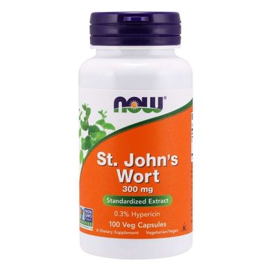 Звіробій (Now Foods, St. John's Wort), 300 мг, 100 вегетаріанських капсул