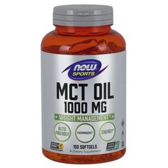 Now Foods, Sports, MCT Oil, 1000 mg, 150 Softgels