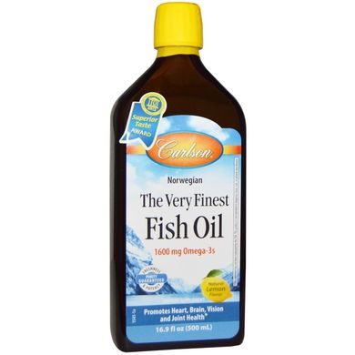 Риб'ячий Жир Норвезький зі смаком лимона (Carlson Labs, The Very Finest Fish Oil), 500 мл