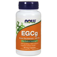 Зелений чай екстракт (Now Foods, EGCg, Green Tea Extract), 90 вегетаріанських капсул