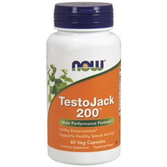 Тесто Джек (Now Foods, TestoJack 200), 60 вегетаріанських капсул